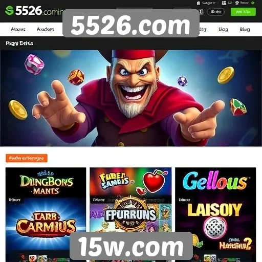 Variedade de jogos disponíveis em 5526.com